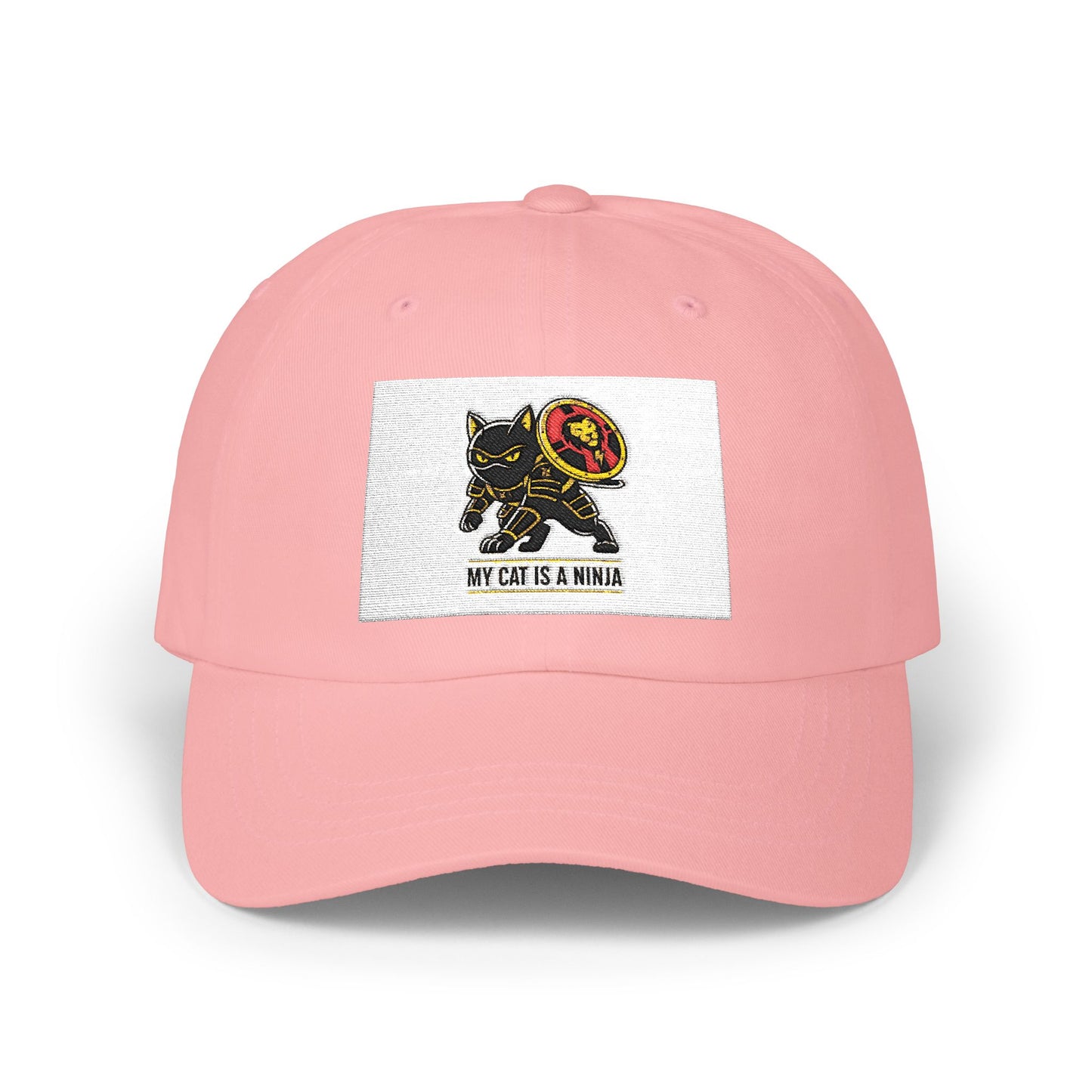 Embroidered Black Cat with Donut Cap – 'My Cat Is Baking' Classic Dad Hat