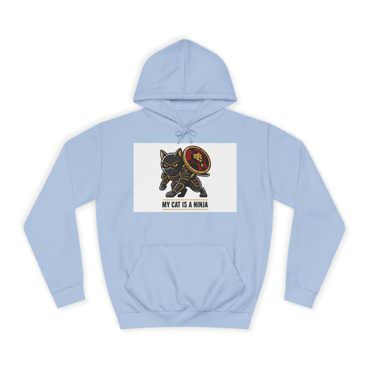 Hoodie — "My Cat Is a Ninja" Cute Black Cat Graphic Hoodie