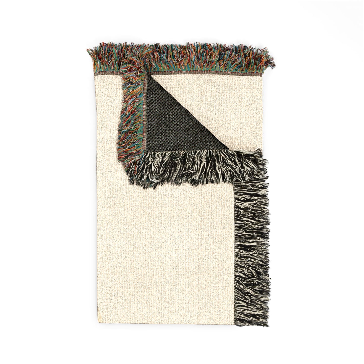 Woven Blanket — Minimalist Dog Illustration Throw Blanket (’quiet company’)