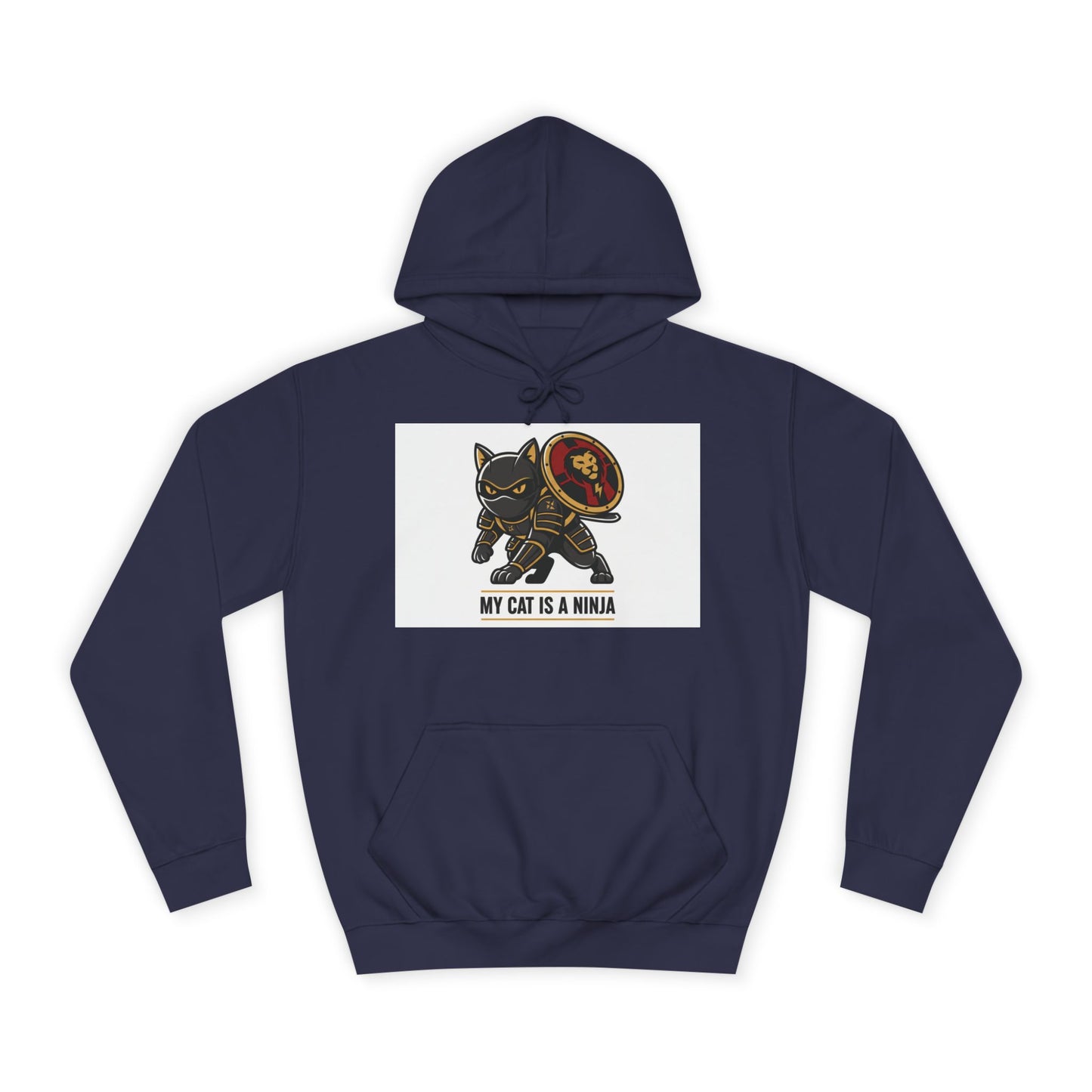 Hoodie — "My Cat Is a Ninja" Cute Black Cat Graphic Hoodie