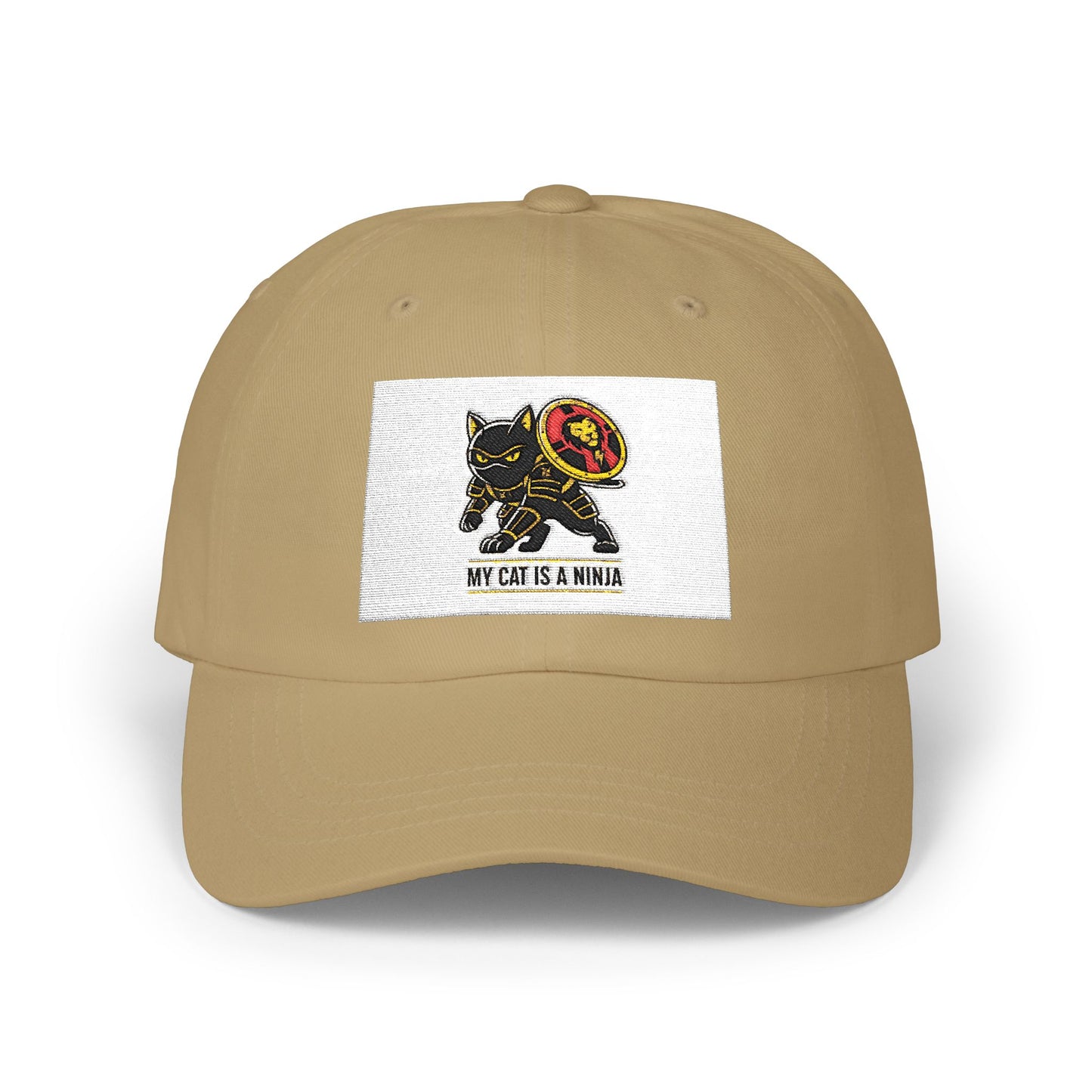Embroidered Black Cat with Donut Cap – 'My Cat Is Baking' Classic Dad Hat