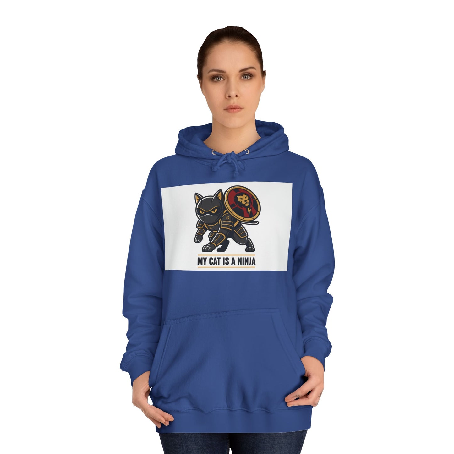 Hoodie — "My Cat Is a Ninja" Cute Black Cat Graphic Hoodie