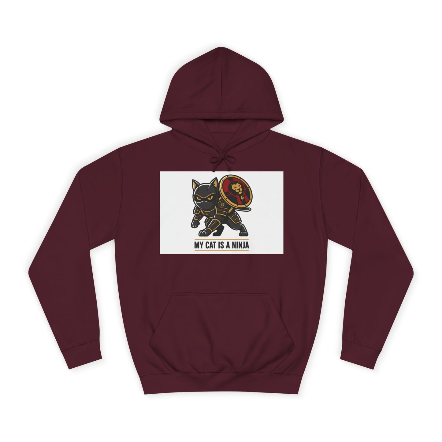 Hoodie — "My Cat Is a Ninja" Cute Black Cat Graphic Hoodie