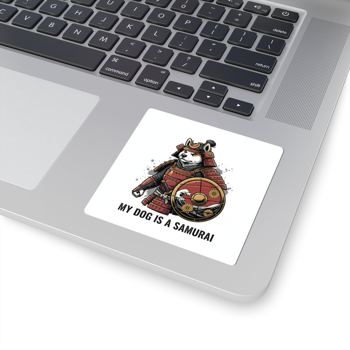 Samurai Dog Sticker — "My Dog Is a Samurai" Kiss-Cut Vinyl Decal