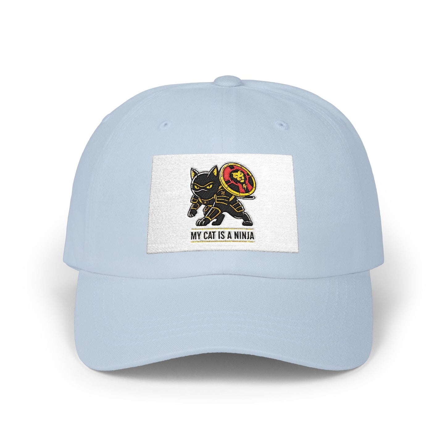 Embroidered Black Cat with Donut Cap – 'My Cat Is Baking' Classic Dad Hat