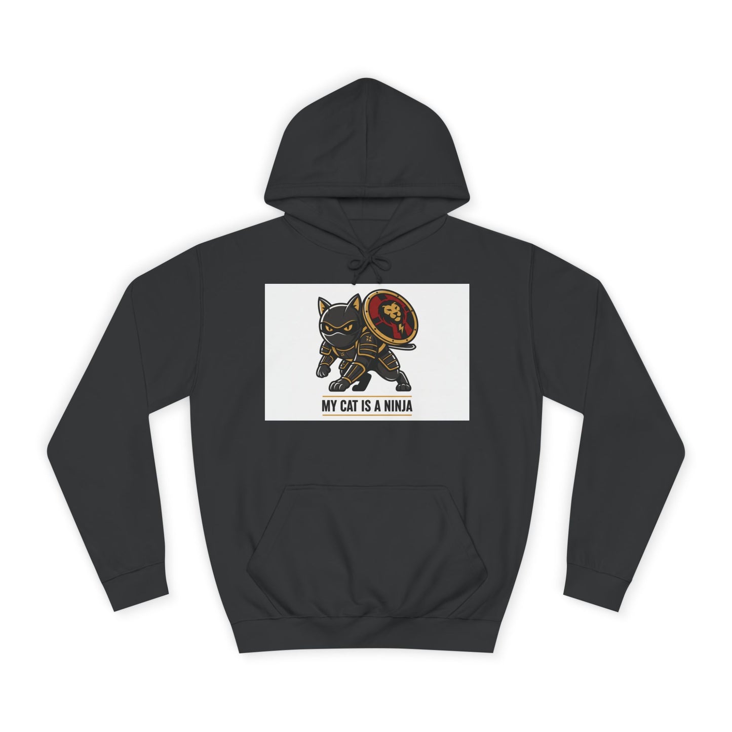 Hoodie — "My Cat Is a Ninja" Cute Black Cat Graphic Hoodie