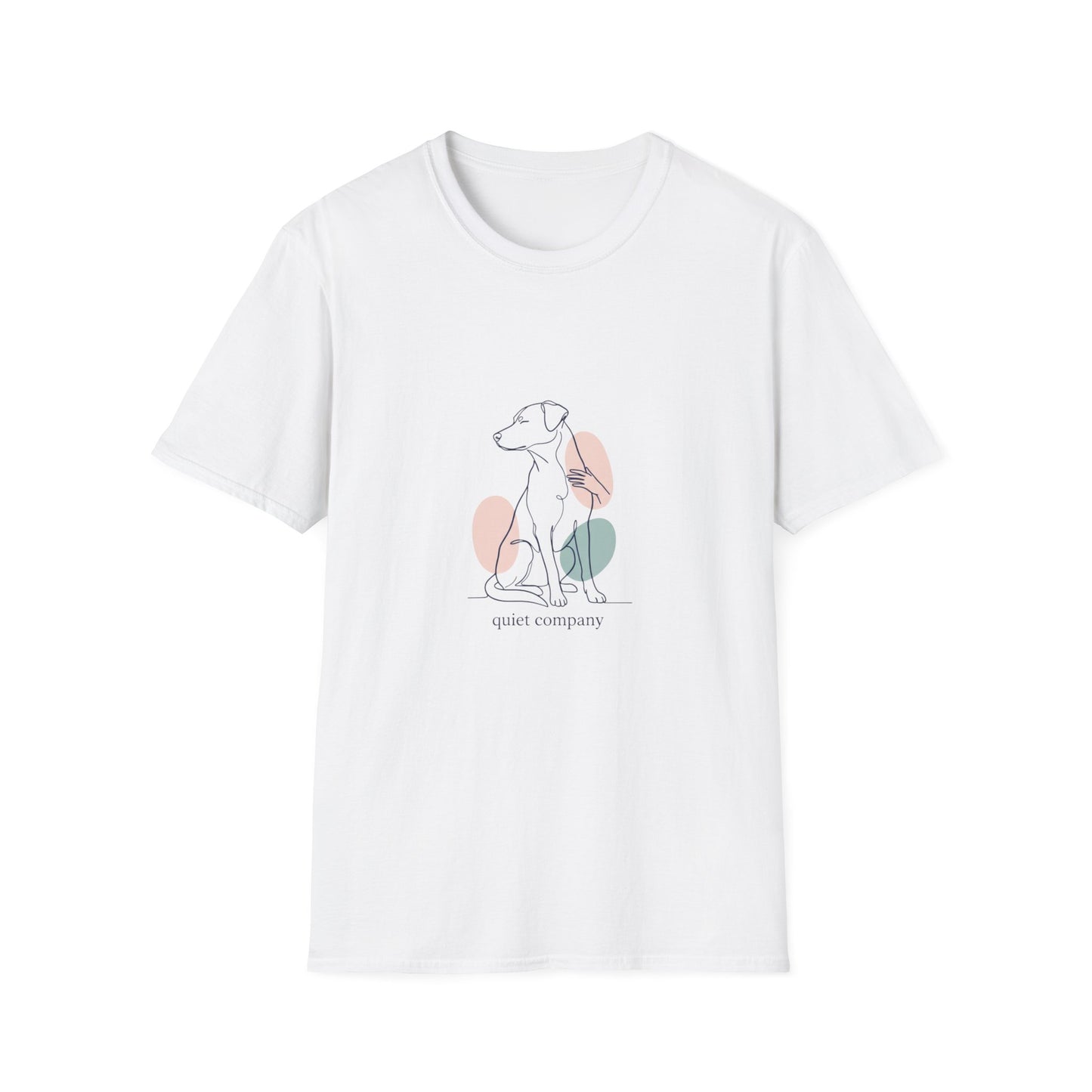 T-Shirt — Minimal Dog Illustration Tee (“quiet company”)