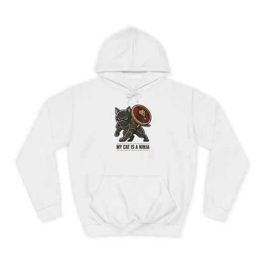 Hoodie — "My Cat Is a Ninja" Cute Black Cat Graphic Hoodie
