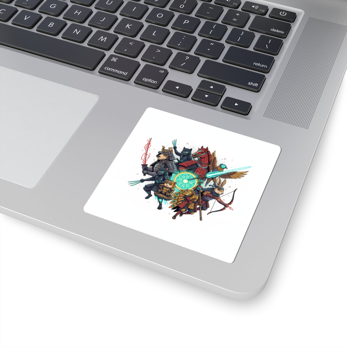 Samurai Animal Warriors Kiss-Cut Sticker — Cute Mythic Battle Crew Decal