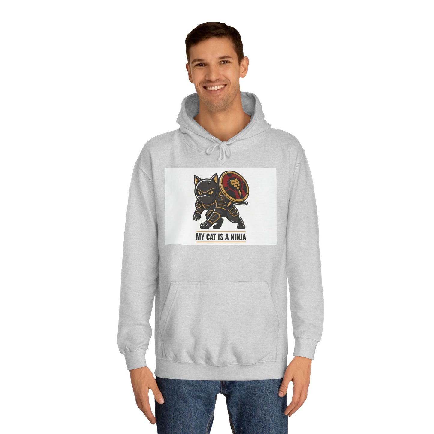 Hoodie — "My Cat Is a Ninja" Cute Black Cat Graphic Hoodie