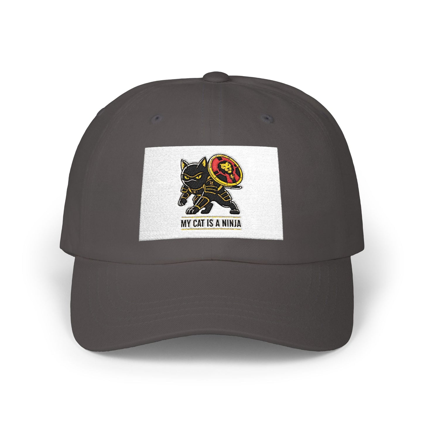 Embroidered Black Cat with Donut Cap – 'My Cat Is Baking' Classic Dad Hat