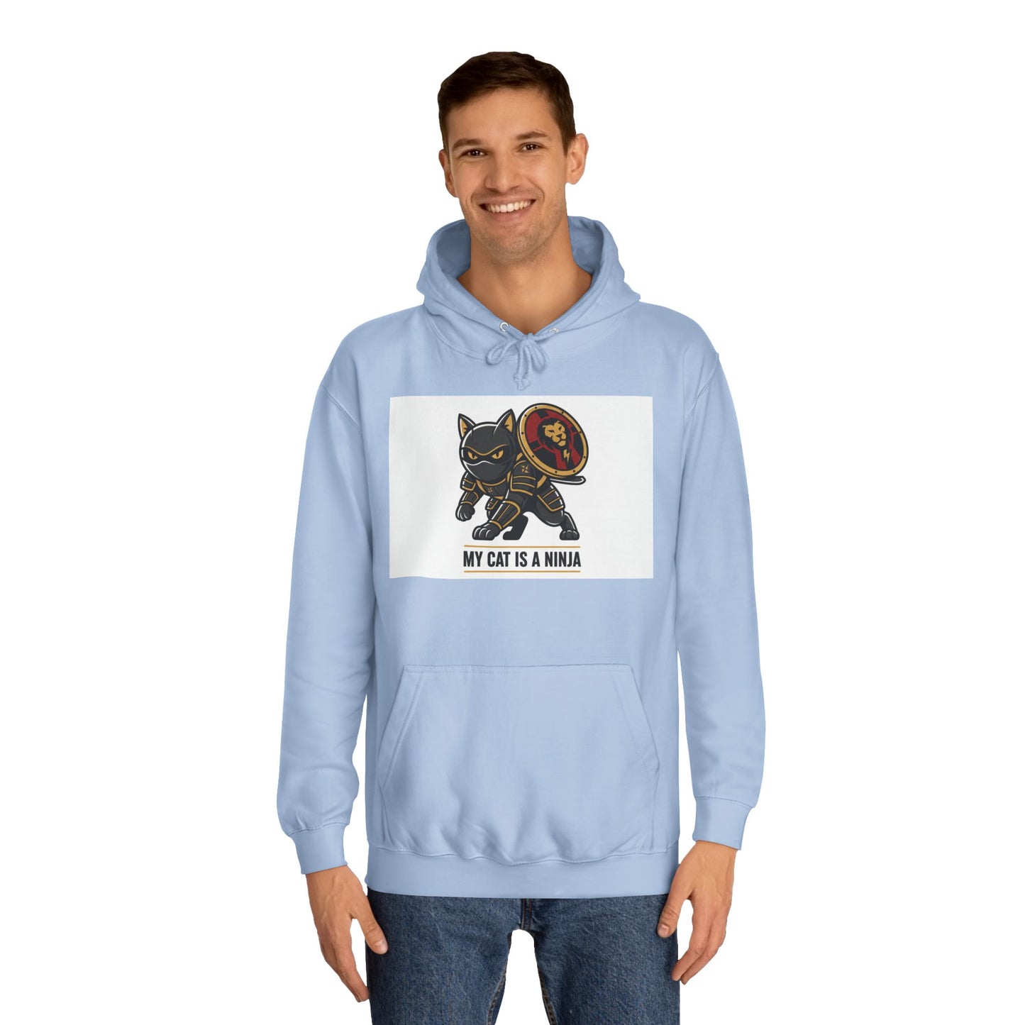 Hoodie — "My Cat Is a Ninja" Cute Black Cat Graphic Hoodie