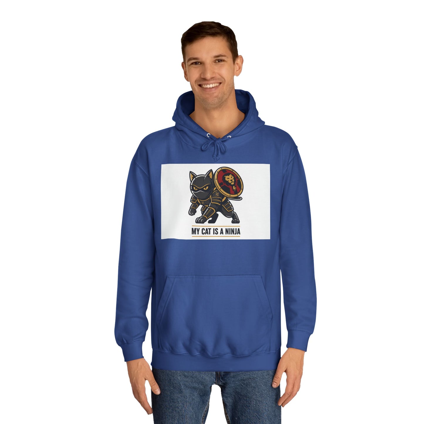 Hoodie — "My Cat Is a Ninja" Cute Black Cat Graphic Hoodie