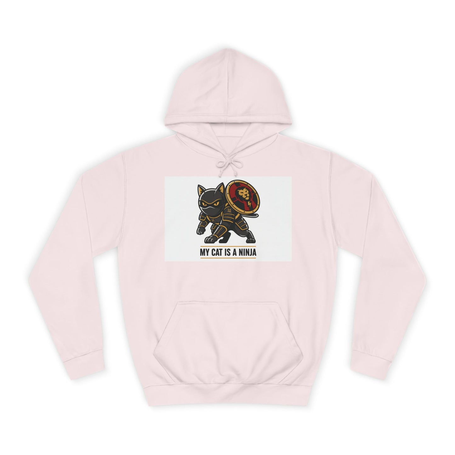 Hoodie — "My Cat Is a Ninja" Cute Black Cat Graphic Hoodie