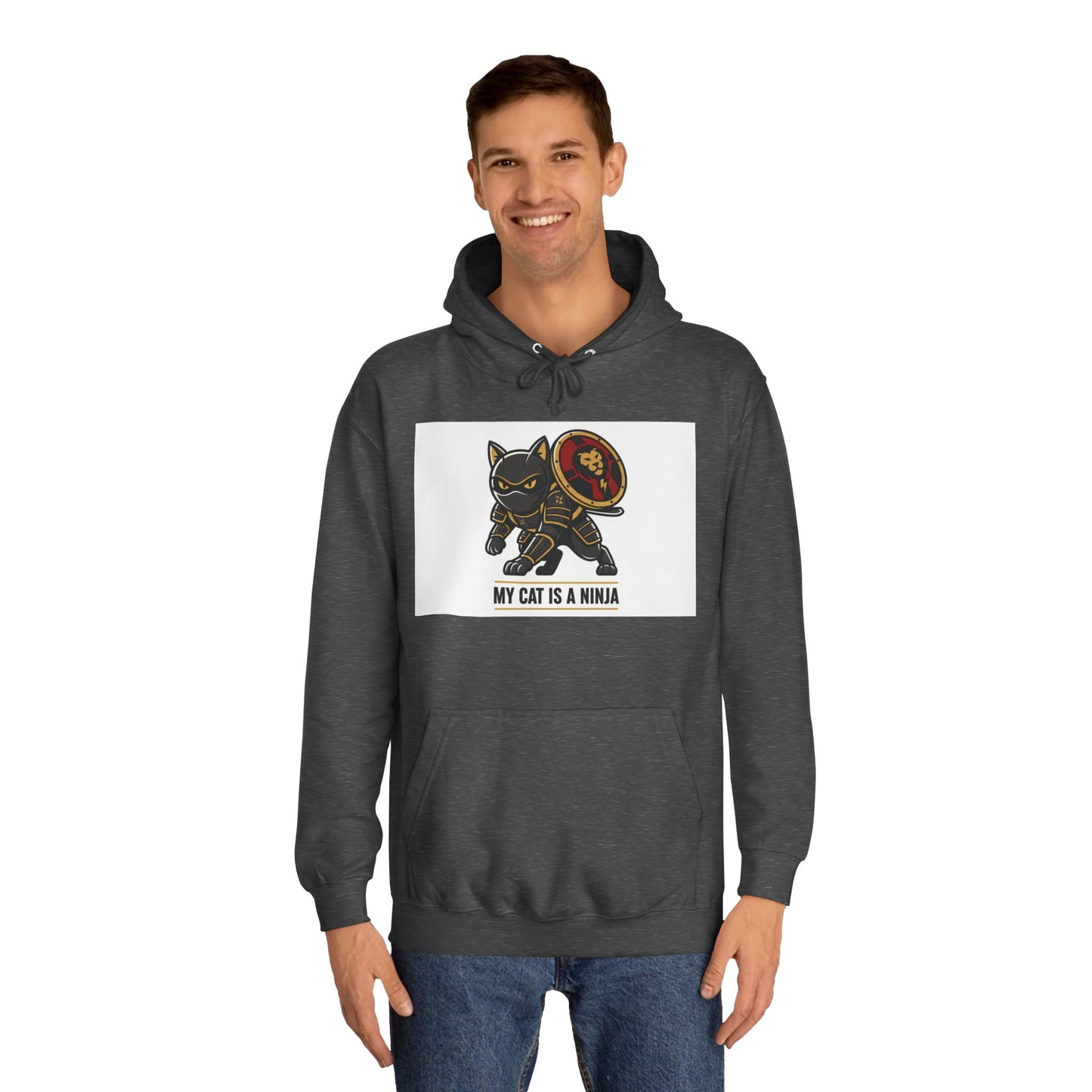 Hoodie — "My Cat Is a Ninja" Cute Black Cat Graphic Hoodie