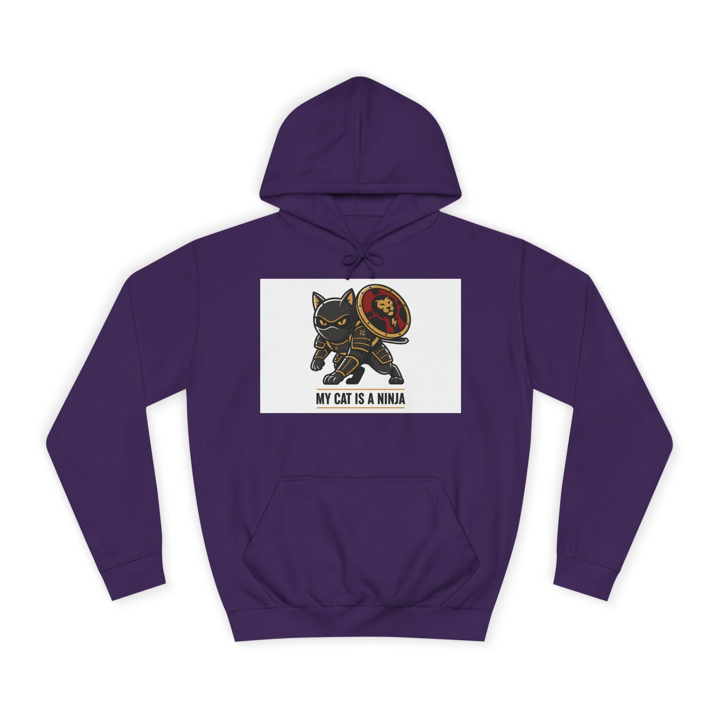 Hoodie — "My Cat Is a Ninja" Cute Black Cat Graphic Hoodie