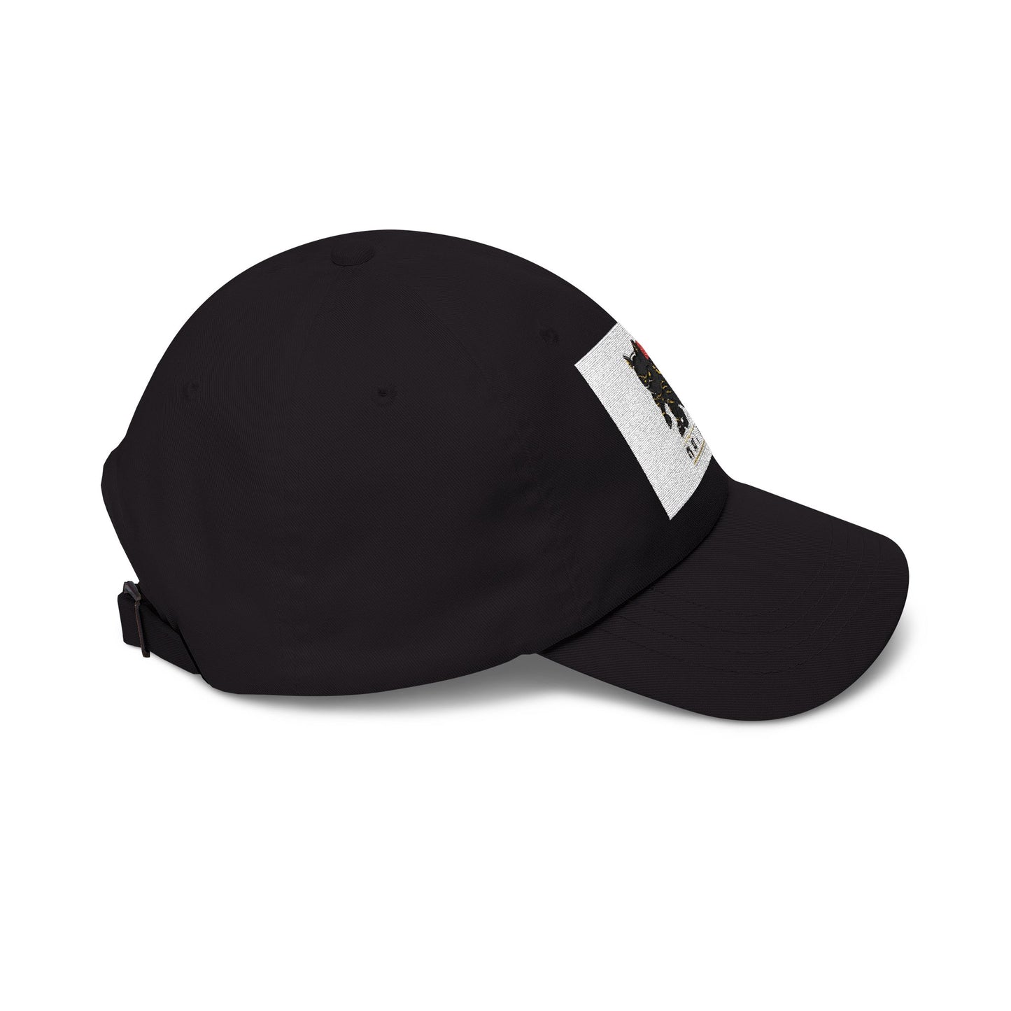 Embroidered Black Cat with Donut Cap – 'My Cat Is Baking' Classic Dad Hat