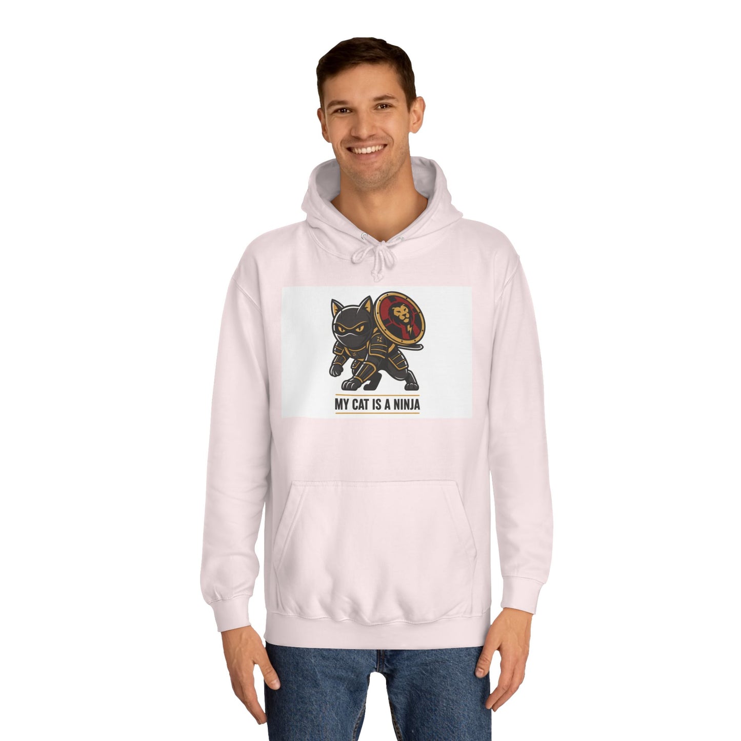 Hoodie — "My Cat Is a Ninja" Cute Black Cat Graphic Hoodie
